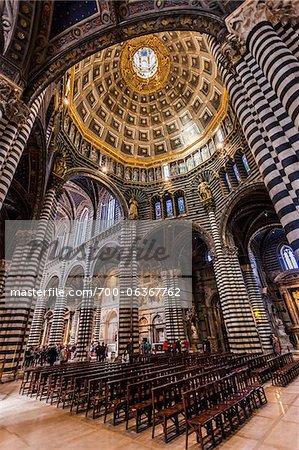 Interior of Siena Cathedral, Siena, Tuscany, Italy