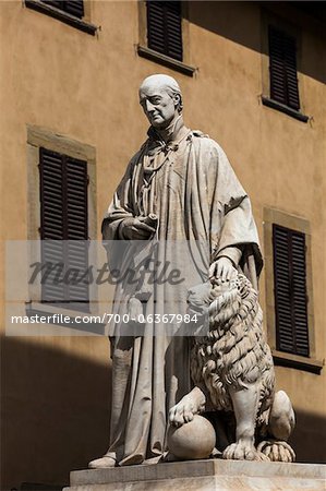 Statue de Vittorio Fossombroni, Arezzo, Toscane, Italie