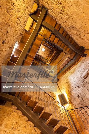 Innere des Campanile von Duomo di Chiusi, Chiusi, Provinz Siena, Toskana, Italien