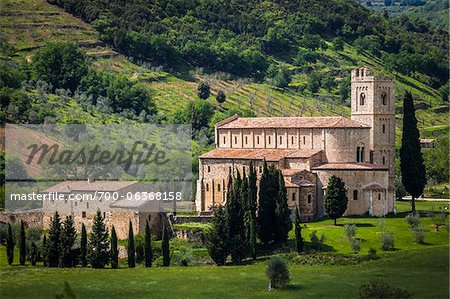 Abbey of Sant'Antimo, Castelnuovo dell'Abate, Province of Siena, Tuscany, Italy