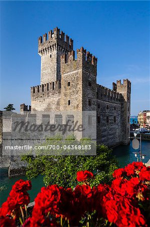 Scaliger Burg in Sirmione, Brescia, Lombardei, Italien