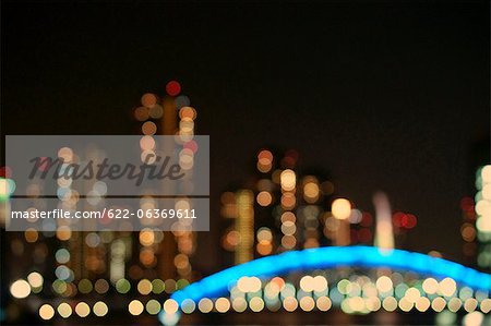 Blurred city lights