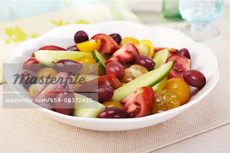 Heirloom salade de tomates et d'Olive