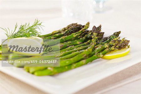Steamed Organic Asparagus with Lemon