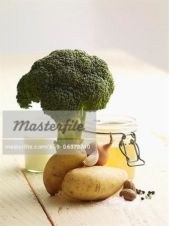 Ingredients for broccoli soup Ingredients for broccoli soup