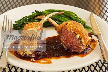 Feta Crusted Lamb with Broccolini