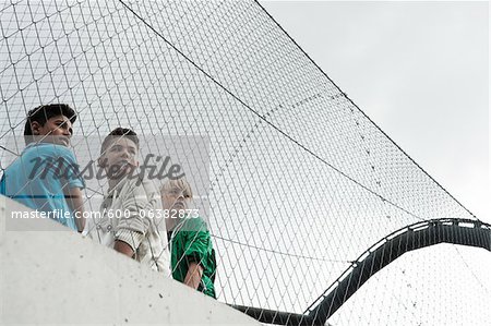 Boys Hanging Out in Playground, Mannheim, Baden-Wurttemberg, Germany