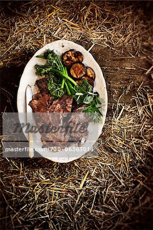 Platter of Grilled Lamb and Vegetables