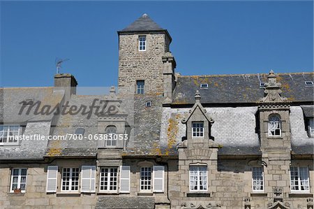 Stone Buildings in Roscoff, Finistere, Bretagne, France