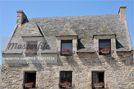 Bâtiments en pierre à Roscoff, Finistere, Bretagne, France