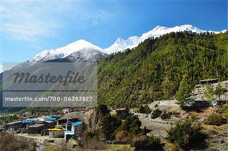 Lower Pisang, Marsyangdi River Valley, Annapurna Conservation Area, Gandaki, Pashchimanchal, Nepal