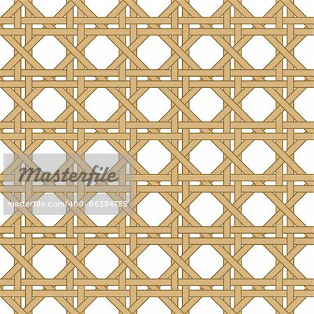 seamless straw, wicker woven isolated on white texture background