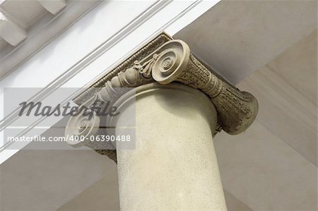 Old ionic column made from sandstone