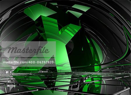 letter x in abstract futuristic space - 3d illustration