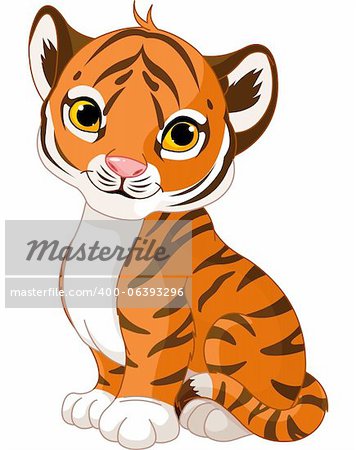 Illustration de cute little tiger