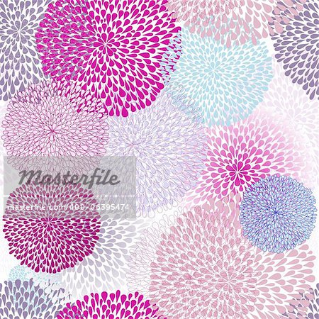 Seamless pattern of bright colorful balls on white background (vector)