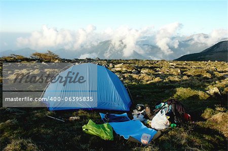 Camping on the top of mountains
