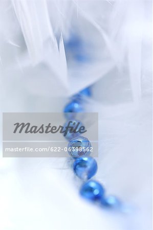 Close up of a blue rosary