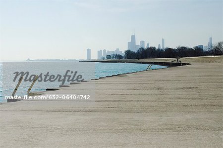 Ufer des Lake Michigan, Blick auf den See-Chicago