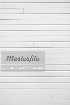 Wall of White Wooden Siding, Royan, Charente-Maritime, Poitou-Charentes, France