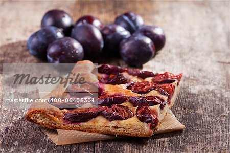 slice of bavarian plumcake