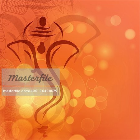 Creative shiny illustration of Hindu Lord Ganesha. EPS 10.