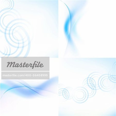4 Pastell blau Hintergrund mit Blur, Vektor-Illustration