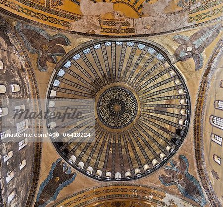 Dome of the Hagia Sophia Museum in Istanbul, Turkey