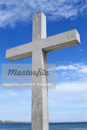 Big stone cross in Cascais, Portugal