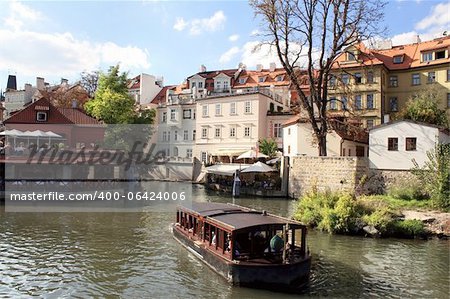 La rivière Vltava, Prague, République tchèque.