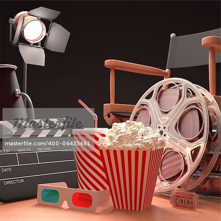 Objects of the film industry, the concept of cinema.