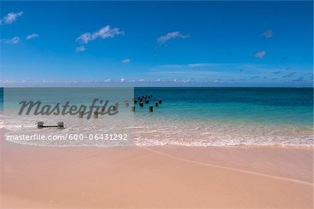 Messages dans l'eau, plage de Rodgers, Aruba, petites Antilles, des Caraïbes