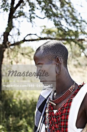 Maasai man standing outdoors