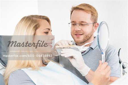 Young Woman and Dentist at Dentist's Office for Appointment, Germany