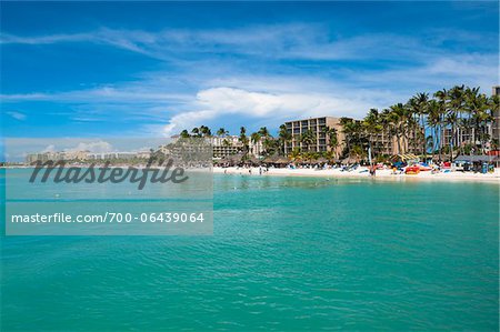 Resort and Beach, Palm Beach, Aruba, Leeward Antilles, Lesser Antilles, Caribbean