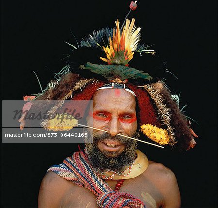 Porträt von Huli Wigman Papua Neuguinea