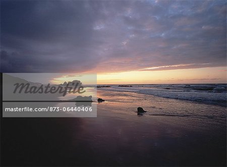 Sunset and Clouds over Beach Sedgefield, Buffels Bay South Africa Sunset and Clouds over Beach Sedgefield, Buffels Bay South Africa