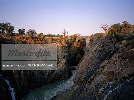 Landscape and Epupa Falls Kunene River, Namibia, Africa