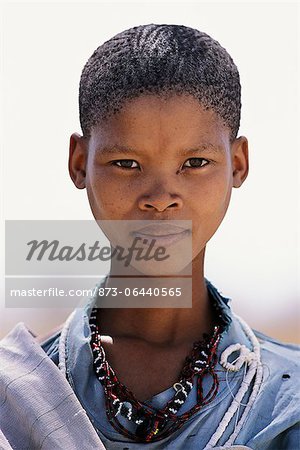 Portrait of Bushman Child Outdoors Namibia, Africa Portrait of Bushman Child Outdoors Namibia, Africa