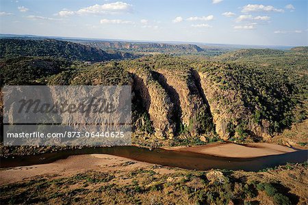 Aerial View of River Estuary Kruger National Park Northern Province, South Africa