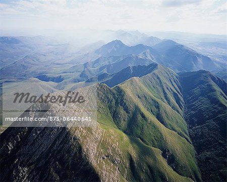 Vue aérienne de Tsitsikamma montagnes Western Cape, en Afrique du Sud