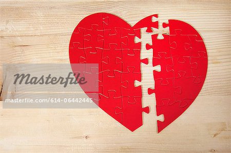 Jigsaw puzzle en forme de coeur