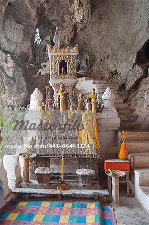 Hundreds of Buddhas at Pak Ou Caves, Luang Prabang, Laos, Indochina, Southeast Asia, Asia