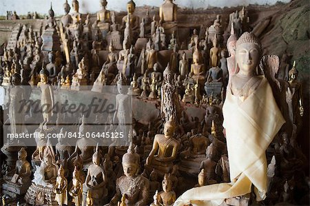 Hunderte von Buddhas Pak ou Höhlen, Luang Prabang, Laos, Indochina, Südostasien, Asien