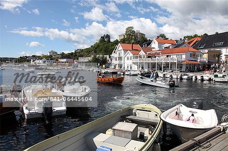 Atterrages du port, Kragero, Telemark, Norvège du Sud, Norvège, Scandinavie, Europe