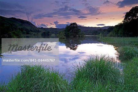 Sonnenuntergang, Rydal Wasser, Lake District-Nationalpark, Cumbria, England, Vereinigtes Königreich, Europa