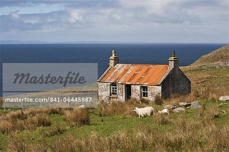 Verlassene Croft, Wester Ross, Highlands, Schottland, Vereinigtes Königreich, Europa