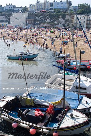 Plage de Viking Bay, Broadstairs, Kent, Angleterre, Royaume-Uni, Europe