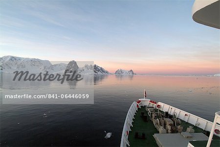 Lemaire Channel at dawn, Antarctica, Polar Regions