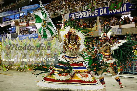 Karneval Parade in die Sambodrome, Rio De Janeiro, Brasilien, Südamerika